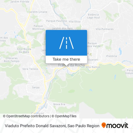 Mapa Viaduto Prefeito Donald Savazoni