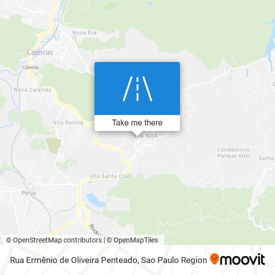 Mapa Rua Ermênio de Oliveira Penteado