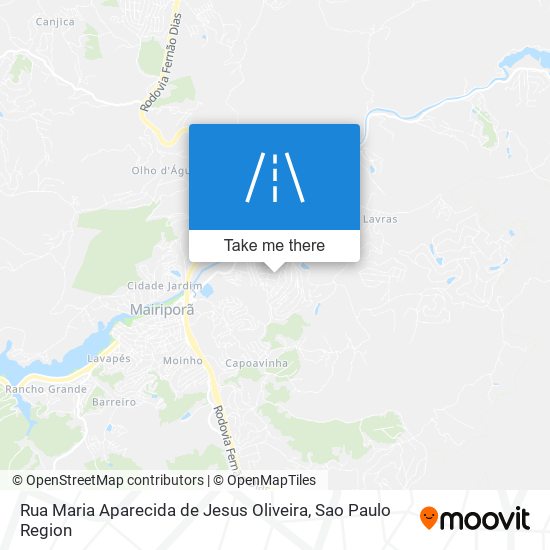 Mapa Rua Maria Aparecida de Jesus Oliveira