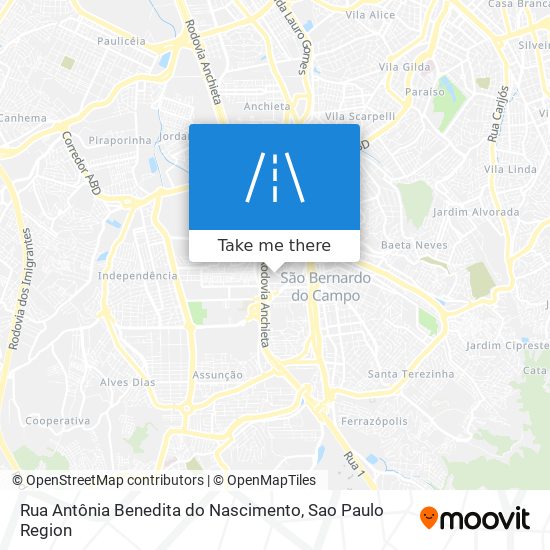 Rua Antônia Benedita do Nascimento map