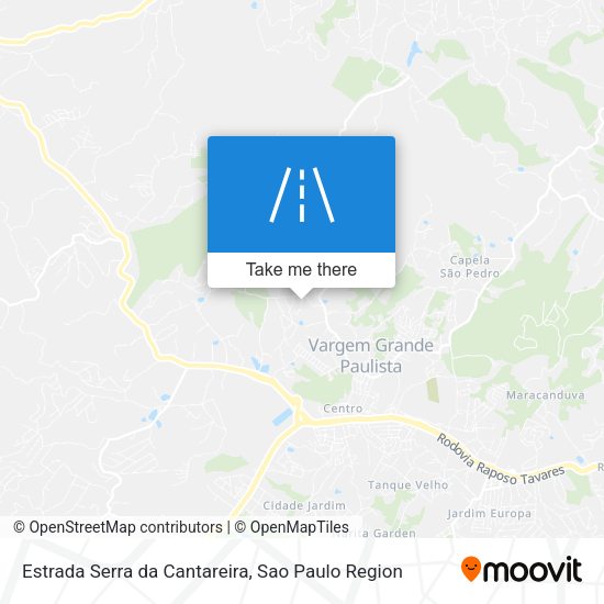 Estrada Serra da Cantareira map