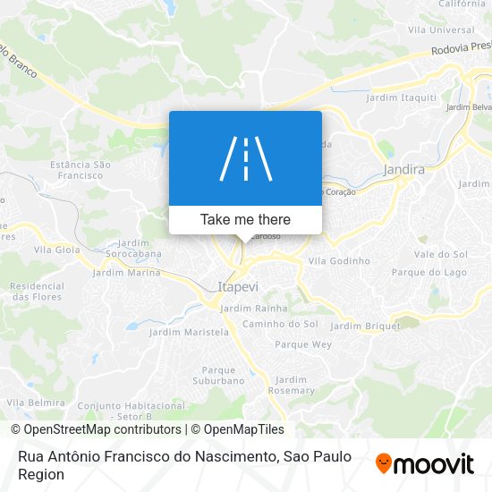Rua Antônio Francisco do Nascimento map