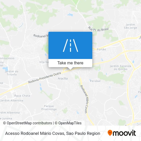 Acesso Rodoanel Mário Covas map