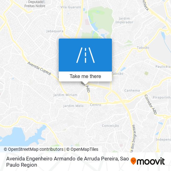 Mapa Avenida Engenheiro Armando de Arruda Pereira