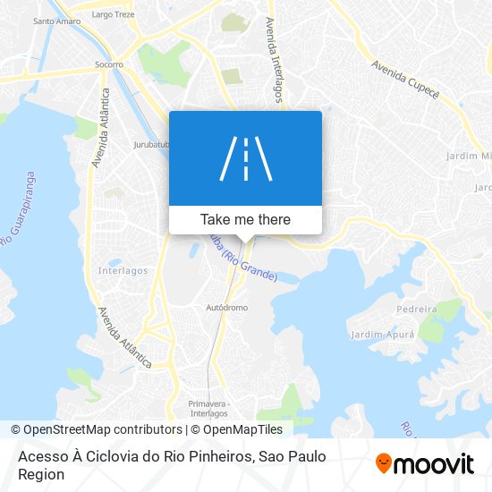 Mapa Acesso À Ciclovia do Rio Pinheiros