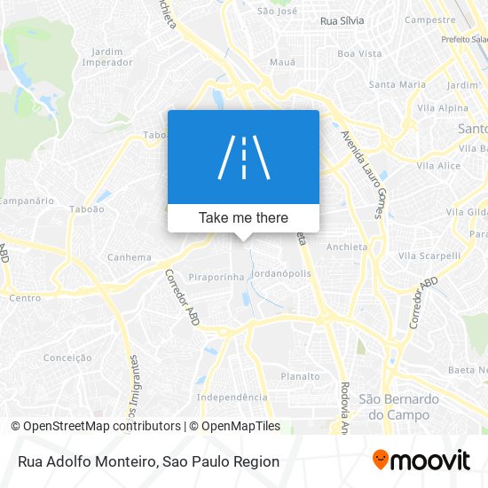 Mapa Rua Adolfo Monteiro