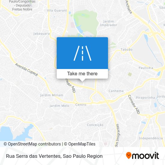 Rua Serra das Vertentes map