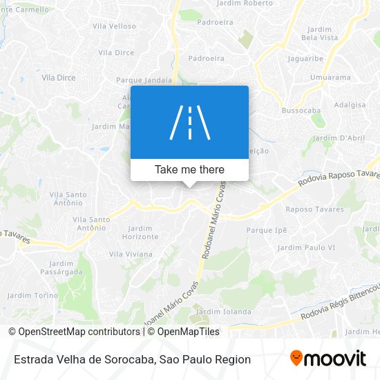 Estrada Velha de Sorocaba map