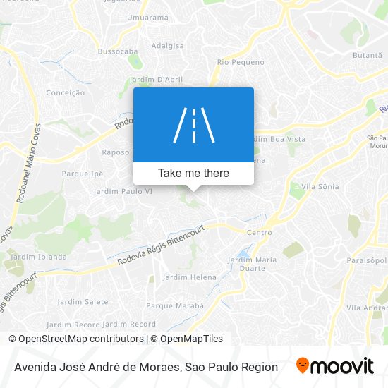 Mapa Avenida José André de Moraes