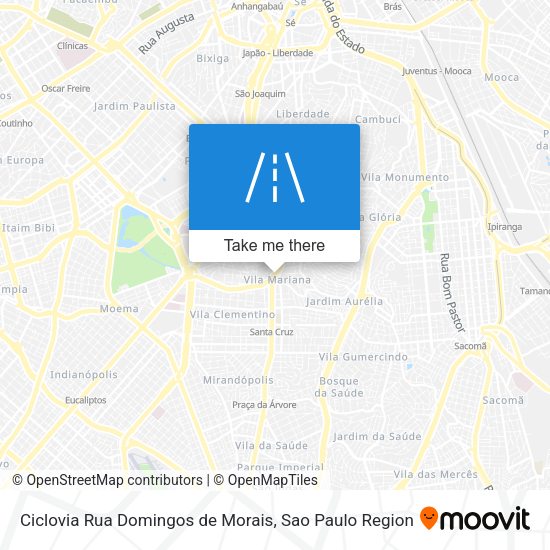 Ciclovia Rua Domingos de Morais map