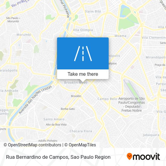 Rua Bernardino de Campos map