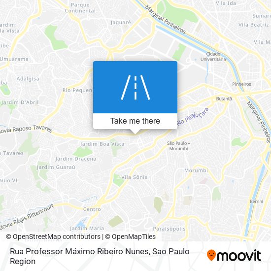 Rua Professor Máximo Ribeiro Nunes map