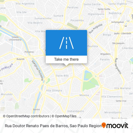 Mapa Rua Doutor Renato Paes de Barros