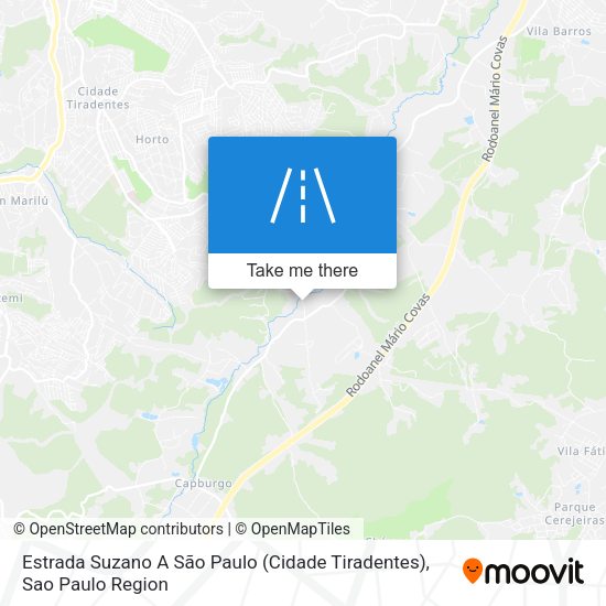 Estrada Suzano A São Paulo (Cidade Tiradentes) map