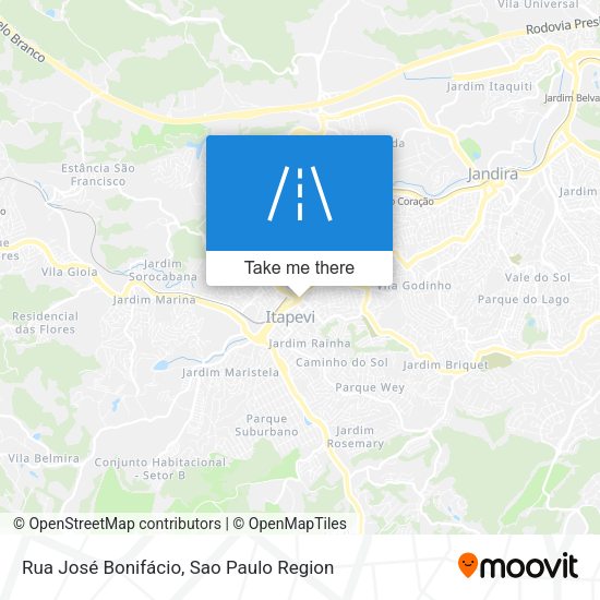 Rua José Bonifácio map