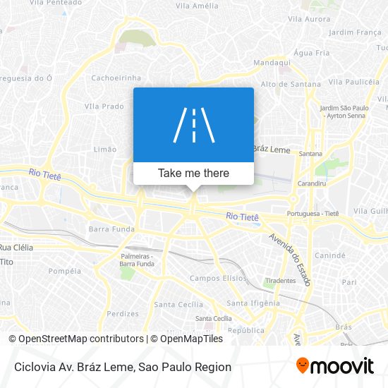 Ciclovia Av. Bráz Leme map