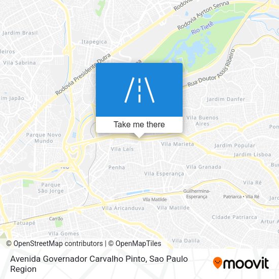 Avenida Governador Carvalho Pinto map