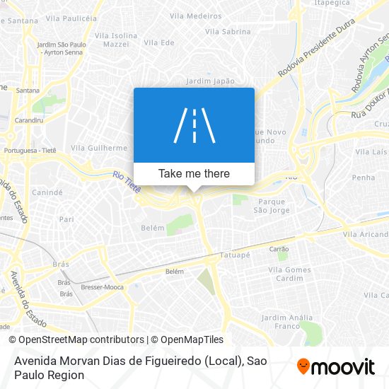 Mapa Avenida Morvan Dias de Figueiredo (Local)