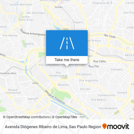 Mapa Avenida Diógenes Ribeiro de Lima