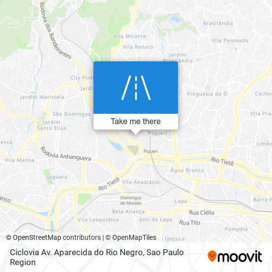 Mapa Ciclovia Av. Aparecida do Rio Negro