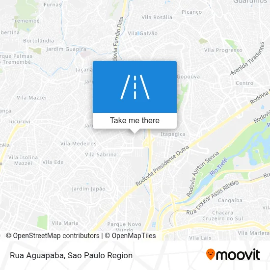 Rua Aguapaba map