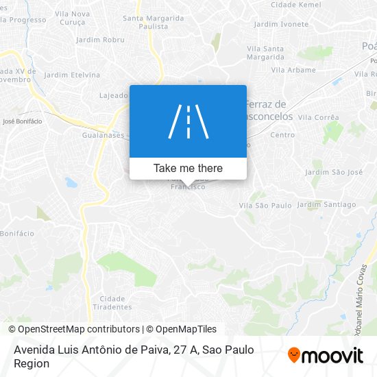 Mapa Avenida Luis Antônio de Paiva, 27 A