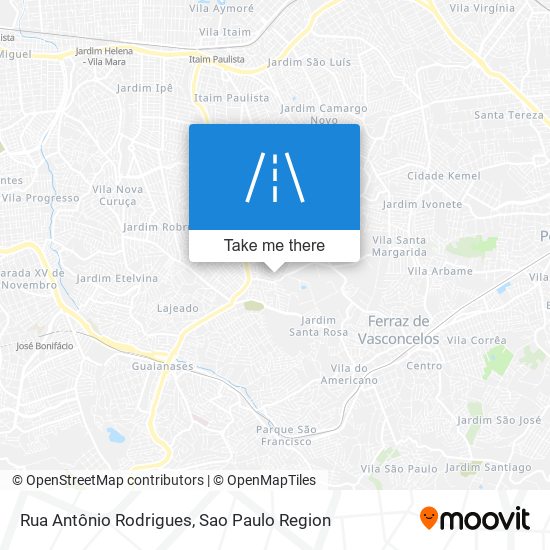 Rua Antônio Rodrigues map