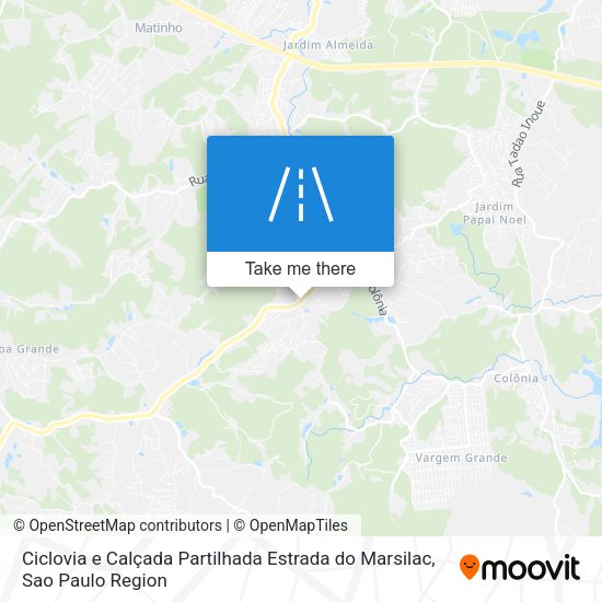 Ciclovia e Calçada Partilhada Estrada do Marsilac map
