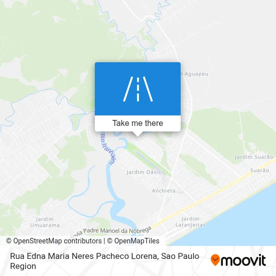 Rua Edna Maria Neres Pacheco Lorena map