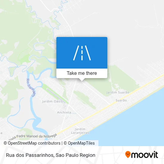 Rua dos Passarinhos map