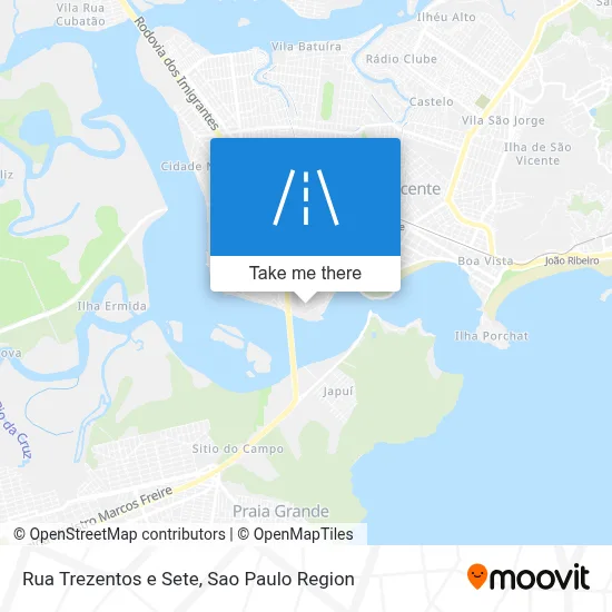 Rua Trezentos e Sete map