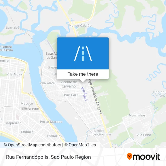 Rua Fernandópolis map