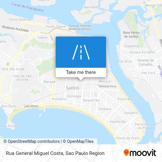 Rua General Miguel Costa map