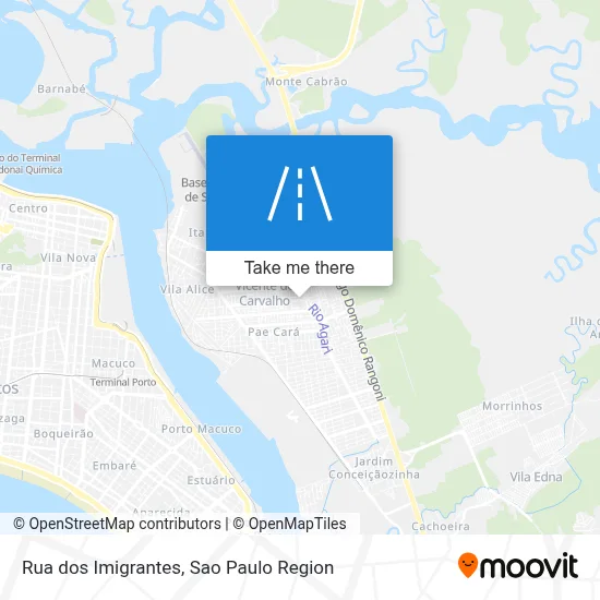 Rua dos Imigrantes map