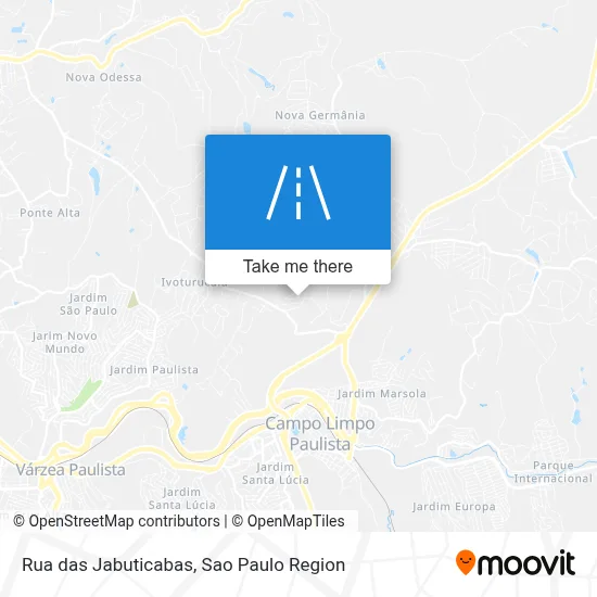 Rua das Jabuticabas map