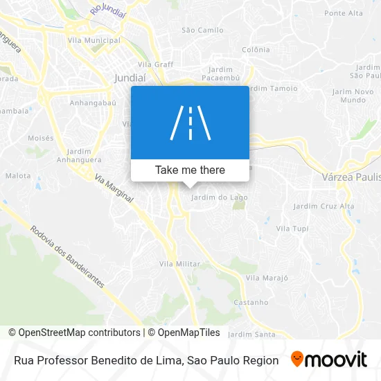 Rua Professor Benedito de Lima map