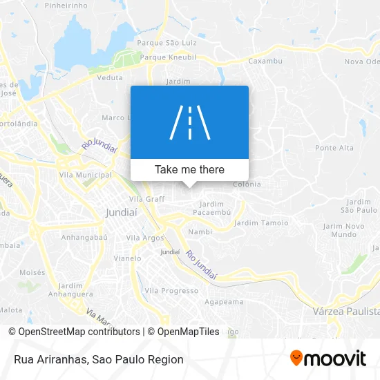 Rua Ariranhas map