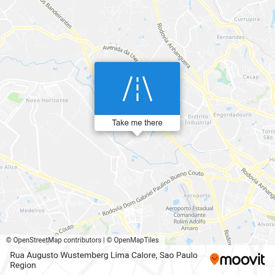 Rua Augusto Wustemberg Lima Calore map