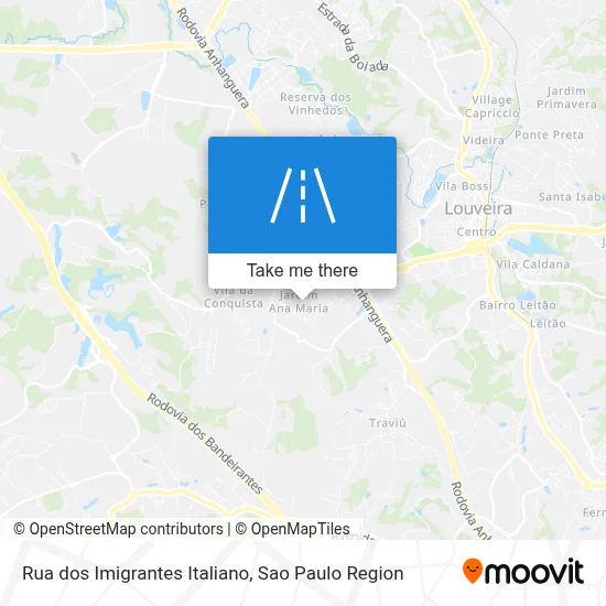 Rua dos Imigrantes Italiano map