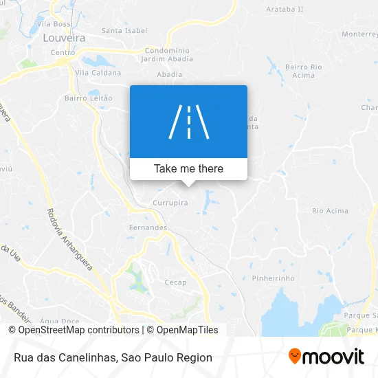 Rua das Canelinhas map