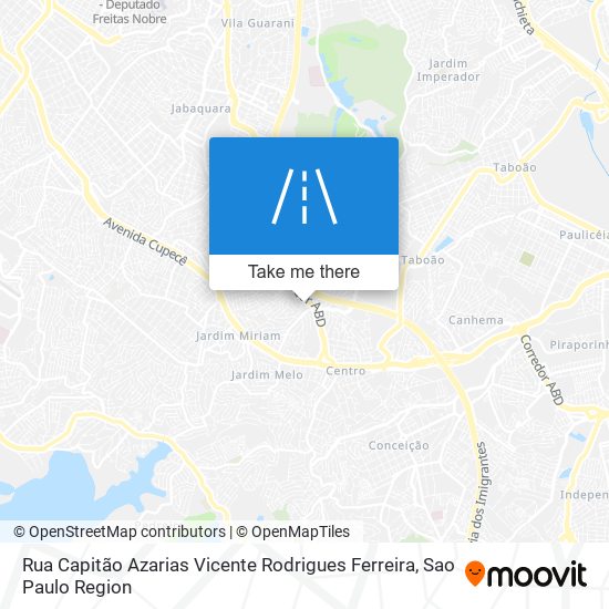 Mapa Rua Capitão Azarias Vicente Rodrigues Ferreira
