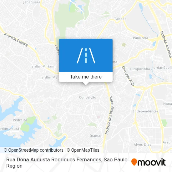 Rua Dona Augusta Rodrigues Fernandes map