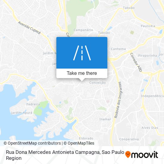 Rua Dona Mercedes Antonieta Campagna map