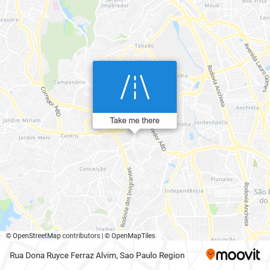 Rua Dona Ruyce Ferraz Alvim map