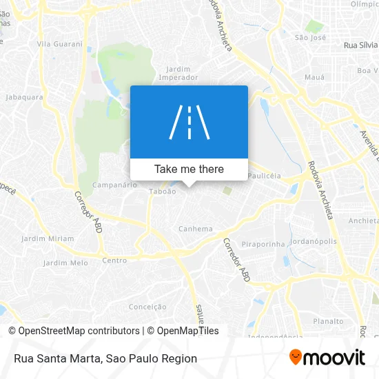 Rua Santa Marta map