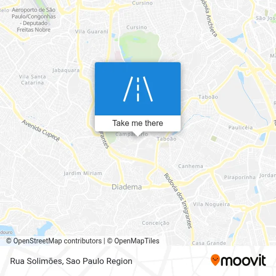 Rua Solimões map