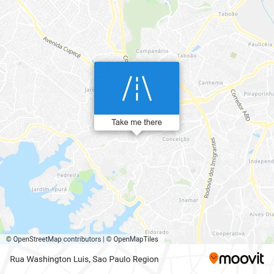 Rua Washington Luis map