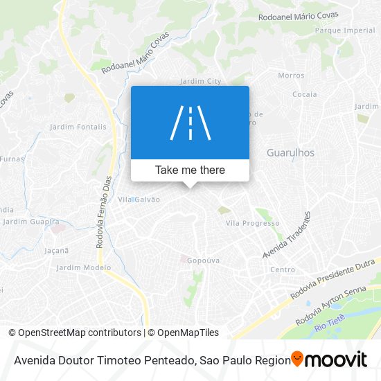 Avenida Doutor Timoteo Penteado map