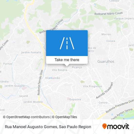 Mapa Rua Manoel Augusto Gomes