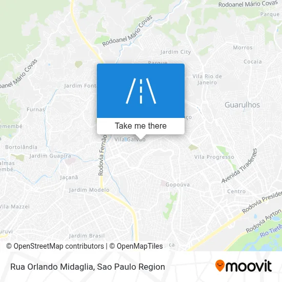 Rua Orlando Midaglia map